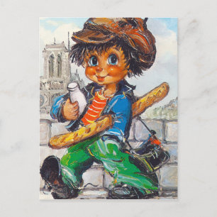 Carte Postale Petits Volbots devant Notre-Dame