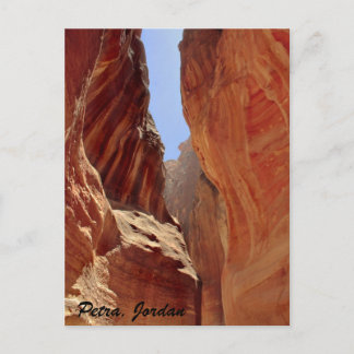 Carte Postale Petra, Jordanie, canyon à fente