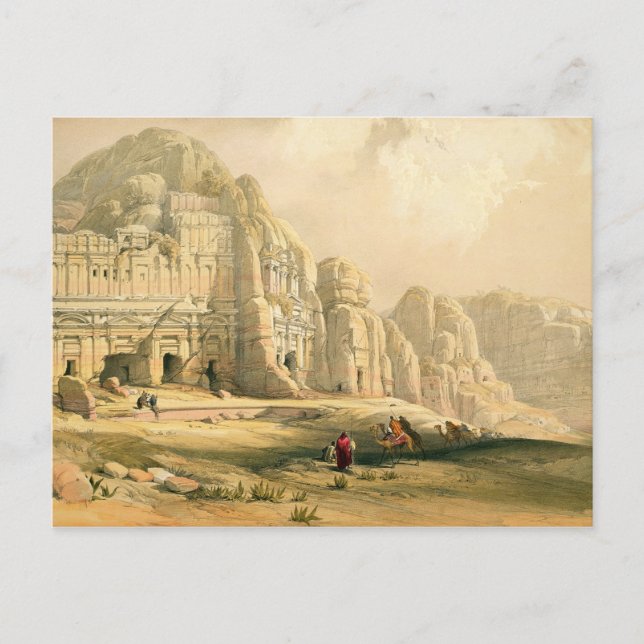Carte Postale Petra, March 8th 1839, plate 96 from Volume III (Devant)