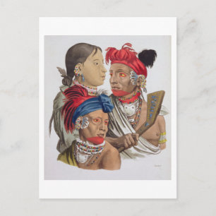 Carte Postale Peuple de la nation Osagi, de 'Le Costume Ancie