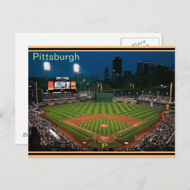 Carte Postale Pgh Post Card PNC Park la nuit (Devant / Derrière)