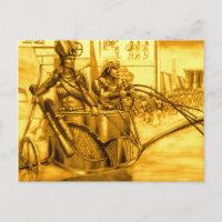 Pharaon égyptien dans son chariot
