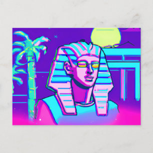 Carte Postale Pharaon Synthwave