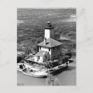 Carte Postale Phare arrière d'alignement de la rivière Saginaw