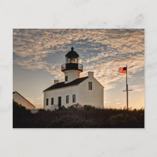 Carte Postale Phare au coucher du soleil, Californie