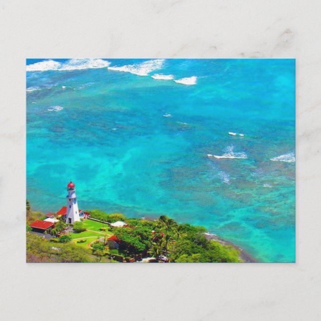 Carte Postale phare bleu tête de diamant (Devant)