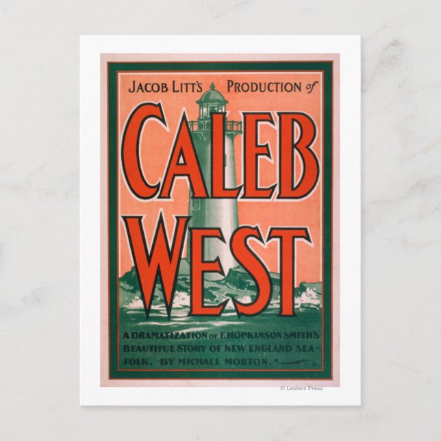 Carte Postale Phare "Caleb West" Nouvelle-Angleterre Sea Folk (Devant)