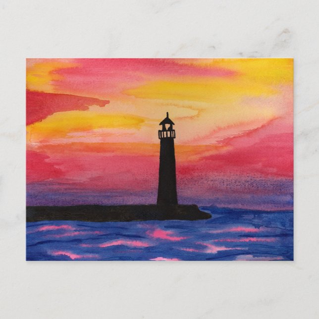Carte Postale Phare, Comté de Door, WI (Devant)