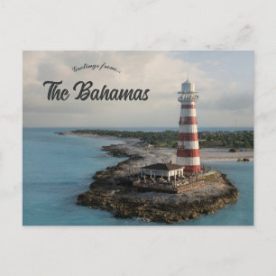 Carte Postale Phare dans Ocean Cay Les Bahamas
