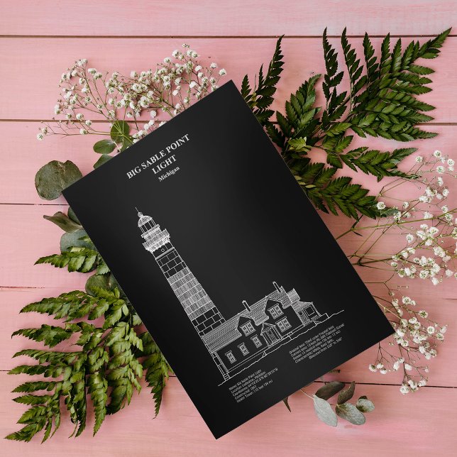 Carte Postale Phare de Big Sable Point - Michigan - PD (Créateur téléchargé)