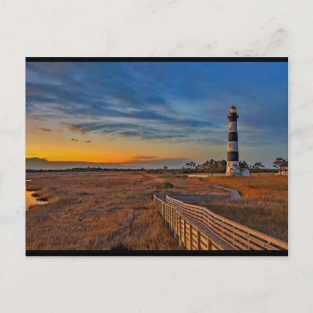 Carte Postale Phare de Bodie, Caroline du Nord (Devant)