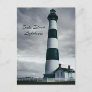 Carte Postale Phare de Bodie Island noir et blanc
