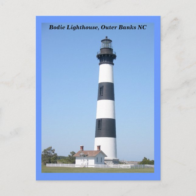 Carte Postale Phare de Bodie Island OBX Caroline du Nord (Devant)