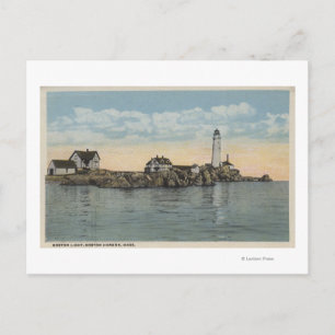 Carte Postale Phare de Boston, MABoston à Boston Harbour