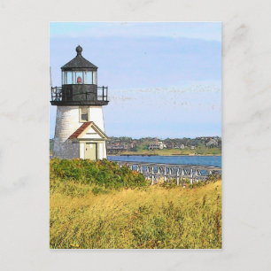 Carte Postale Phare de Brant Point 2 - VINTAGE LOOK