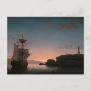 Carte Postale Phare de Camden, Maine par Fitz Henry Lane