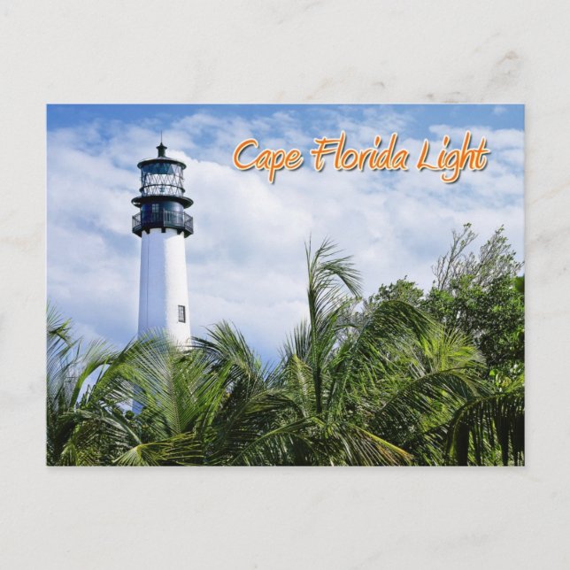 Carte Postale Phare de Cape Florida, Key Biscayne (Devant)