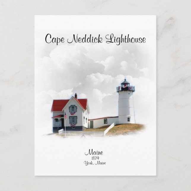 Carte Postale Phare de Cape Neddick - Maine (Devant)