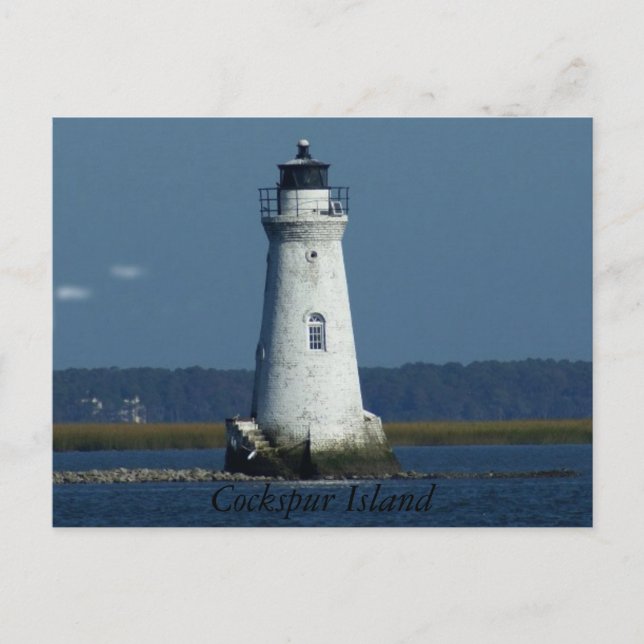Carte Postale Phare de Cockspur Island (Devant)