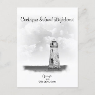 Carte Postale Phare de Cockspur Island - Géorgie