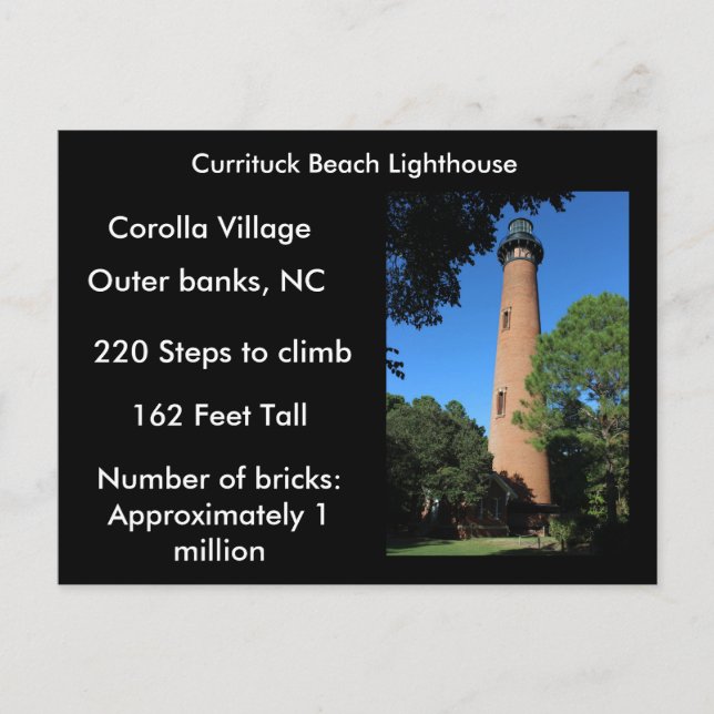 Carte Postale Phare de Currituck Beach (Devant)