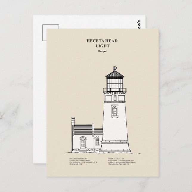 Carte Postale Phare de Heceta Head - Oregon - SBD (Devant / Derrière)
