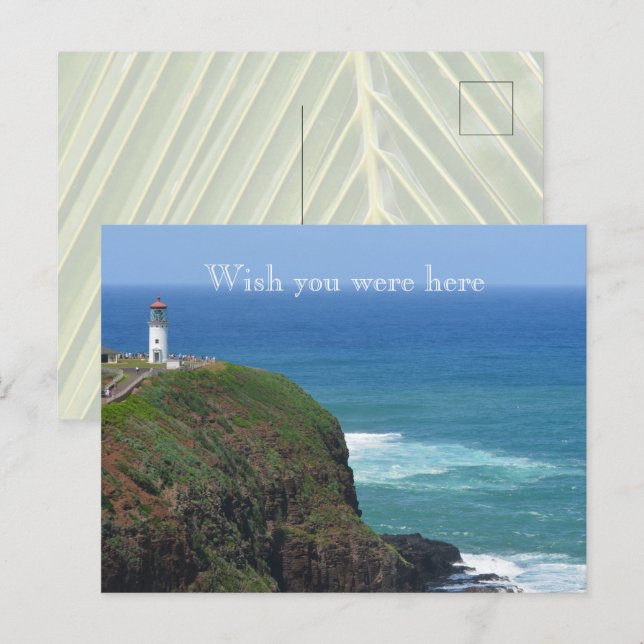 Carte Postale Phare de Kauai Hawaii Kilauea (Devant / Derrière)