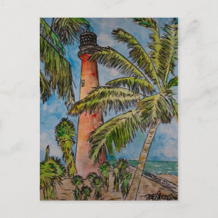 Carte Postale phare de key biscayne cape florida
