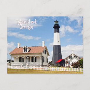 Carte Postale Phare de l'île de Tybee Georgia