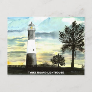CARTE POSTALE PHARE DE L'ÎLE TYBEE