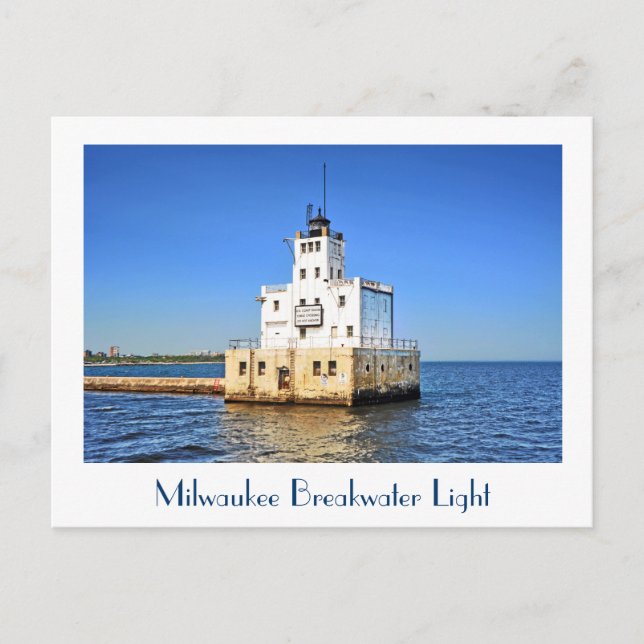 Carte Postale Phare de Milwaukee Breakwater (Devant)