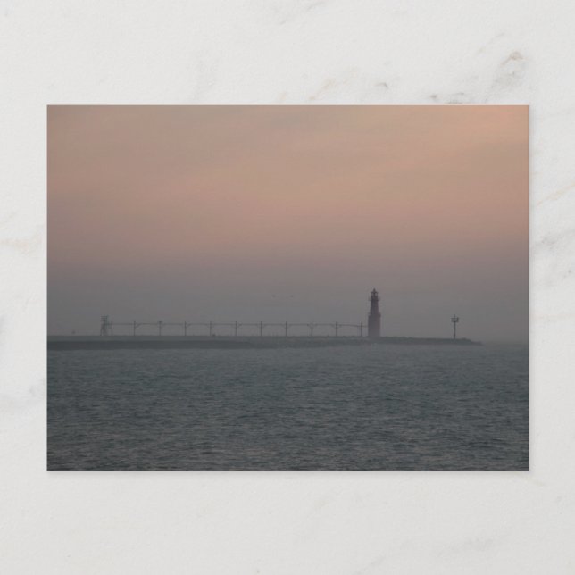 Carte Postale Phare de Misty Lake Michigan (Devant)