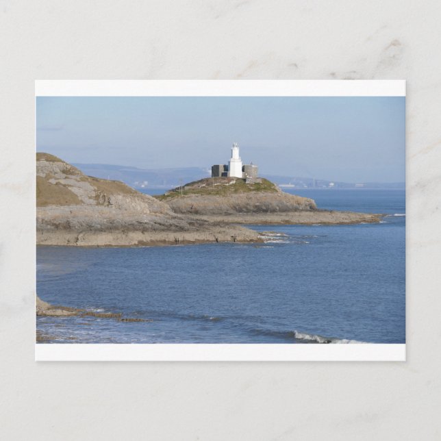 Carte Postale Phare de Mumbles, Mumbles (Devant)