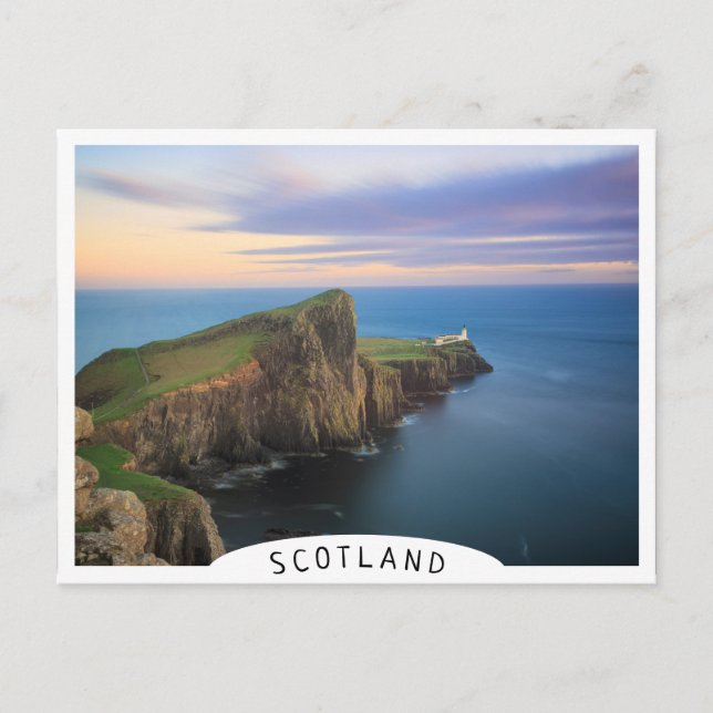 Carte Postale Phare de Neist Point sur Skye au coucher du soleil (Devant)