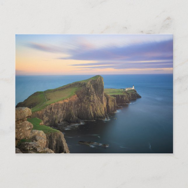 Carte Postale Phare de Neist Point sur Skye au coucher du soleil (Devant)
