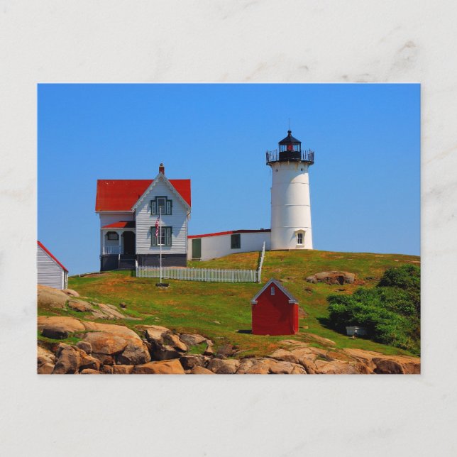 Carte Postale Phare de Nubble (Devant)