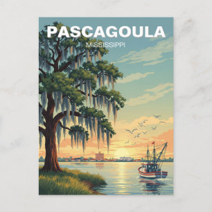 Carte Postale Phare de Pascagoula Mississippi