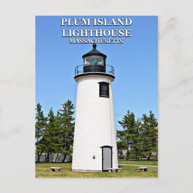 Carte Postale Phare de Plum Island, Massachusetts (Devant)