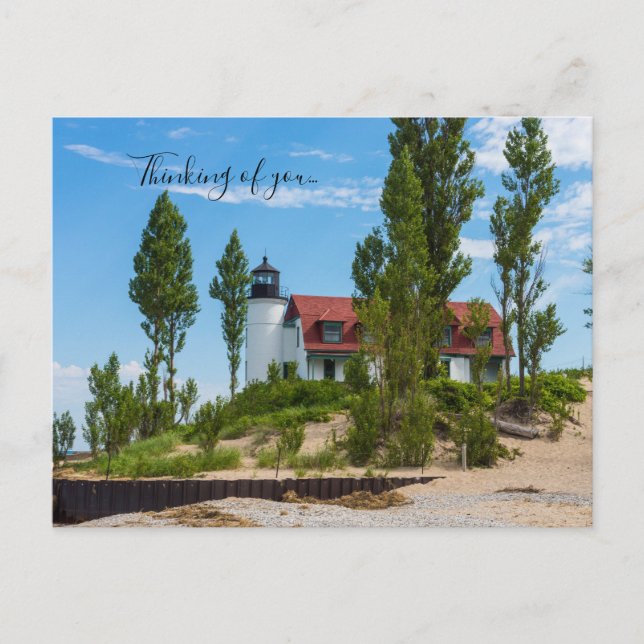 Carte Postale Phare de Point Betsie Pensées pour toi (Devant)