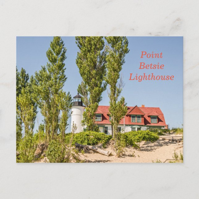 Carte Postale Phare de Point Betsie sur le lac Michigan (Devant)