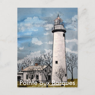 Carte Postale phare de Pointe aux Barques port hope michigan