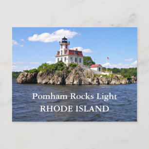 Carte Postale Phare de Pomham Rocks, Rhode Island