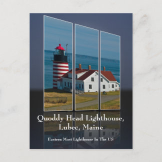 Carte Postale Phare de Quoddy Head découpé