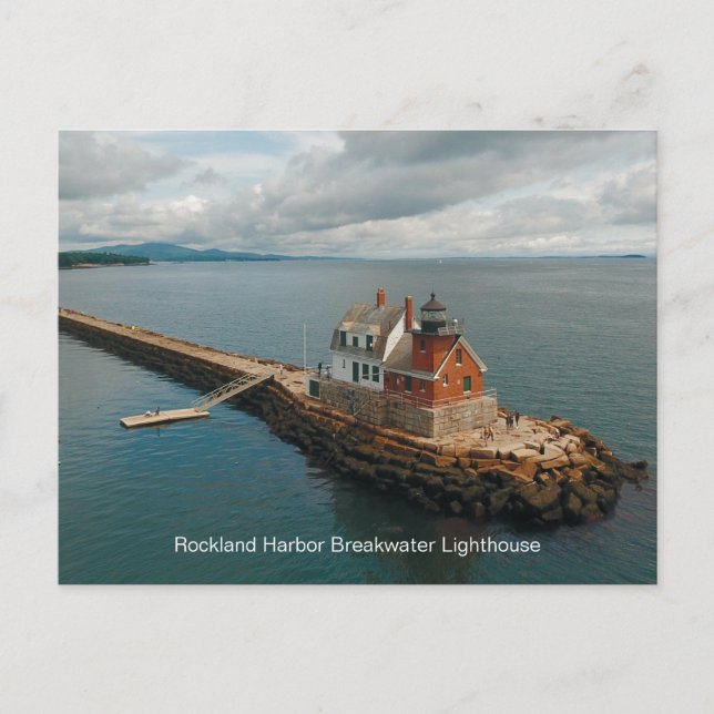 Carte Postale Phare de Rockland Harbour Breakwater (Devant)