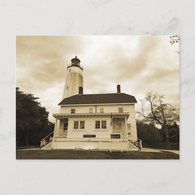 Carte Postale Phare de Sandy Hook (Devant)