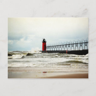 Carte Postale Phare de South Haven Michigan