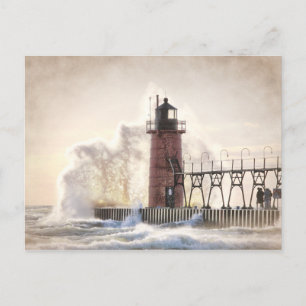 Carte Postale Phare de South Haven Michigan