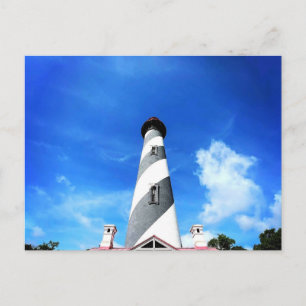 Carte Postale Phare de St. Augustine Vue Dramatique Vers le Haut