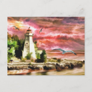 Carte Postale Phare de Sunset Coastal