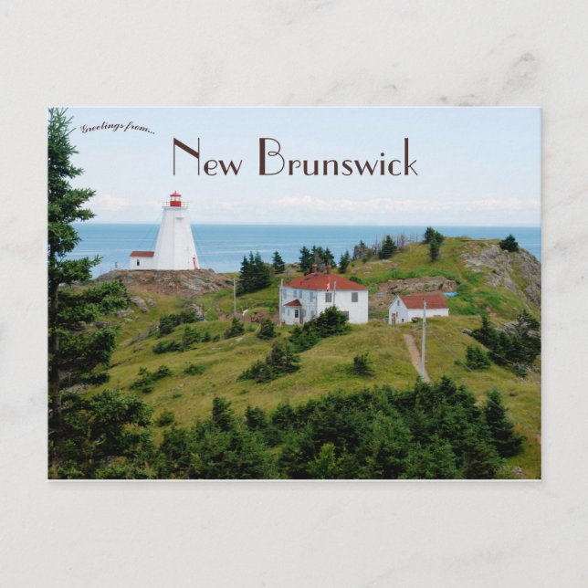 Carte Postale Phare de Swallowtail North Head Nouveau-Brunswick (Devant)